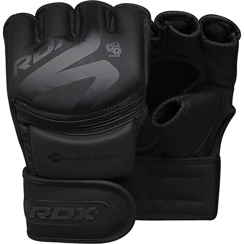 RDX Sports Noir F15 MMA Grappling Training Gloves (Black)